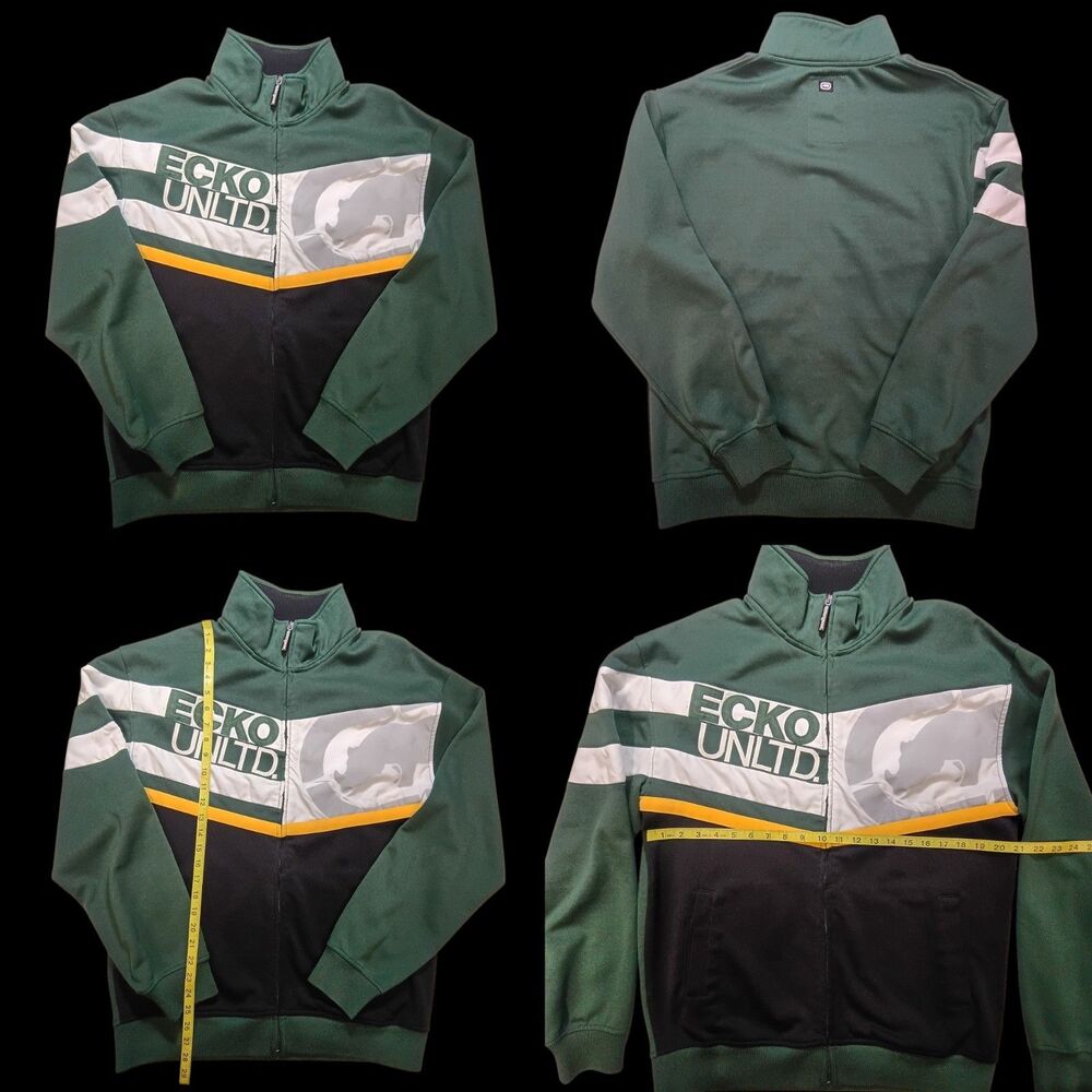 Vintage Ecko Unltd Track Jacket Mens Large Spellout Logo Embroidered Y2K Baggy